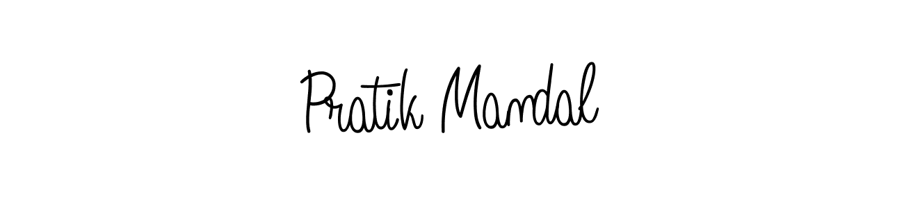 Use a signature maker to create a handwritten signature online. With this signature software, you can design (Angelique-Rose-font-FFP) your own signature for name Pratik Mandal. Pratik Mandal signature style 5 images and pictures png