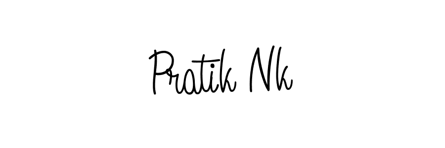 Also we have Pratik Nk name is the best signature style. Create professional handwritten signature collection using Angelique-Rose-font-FFP autograph style. Pratik Nk signature style 5 images and pictures png