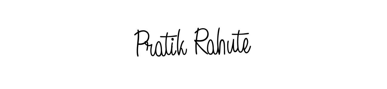 You should practise on your own different ways (Angelique-Rose-font-FFP) to write your name (Pratik Rahute) in signature. don't let someone else do it for you. Pratik Rahute signature style 5 images and pictures png