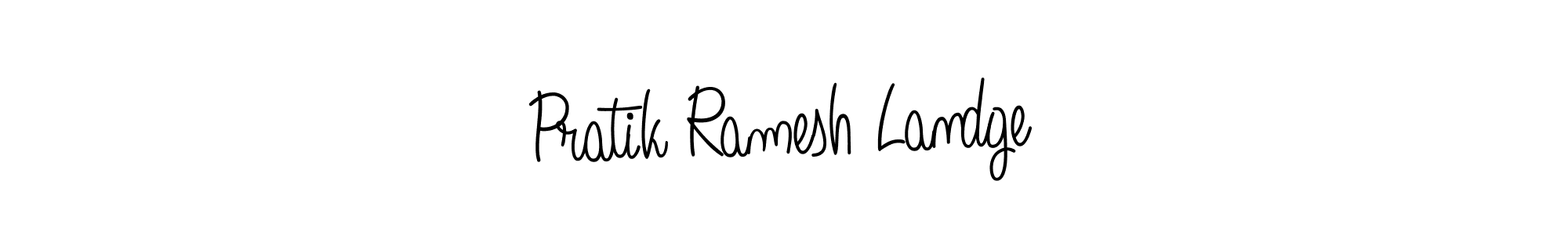 Use a signature maker to create a handwritten signature online. With this signature software, you can design (Angelique-Rose-font-FFP) your own signature for name Pratik Ramesh Landge. Pratik Ramesh Landge signature style 5 images and pictures png