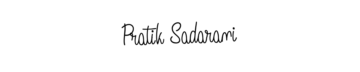 Create a beautiful signature design for name Pratik Sadarani. With this signature (Angelique-Rose-font-FFP) fonts, you can make a handwritten signature for free. Pratik Sadarani signature style 5 images and pictures png