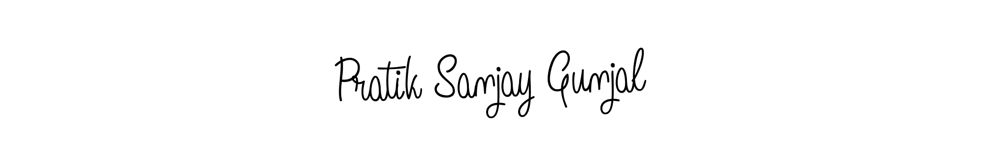 if you are searching for the best signature style for your name Pratik Sanjay Gunjal. so please give up your signature search. here we have designed multiple signature styles  using Angelique-Rose-font-FFP. Pratik Sanjay Gunjal signature style 5 images and pictures png