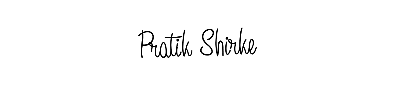 Use a signature maker to create a handwritten signature online. With this signature software, you can design (Angelique-Rose-font-FFP) your own signature for name Pratik Shirke. Pratik Shirke signature style 5 images and pictures png