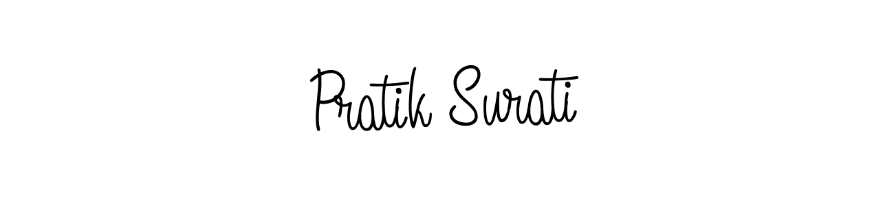 Make a beautiful signature design for name Pratik Surati. With this signature (Angelique-Rose-font-FFP) style, you can create a handwritten signature for free. Pratik Surati signature style 5 images and pictures png