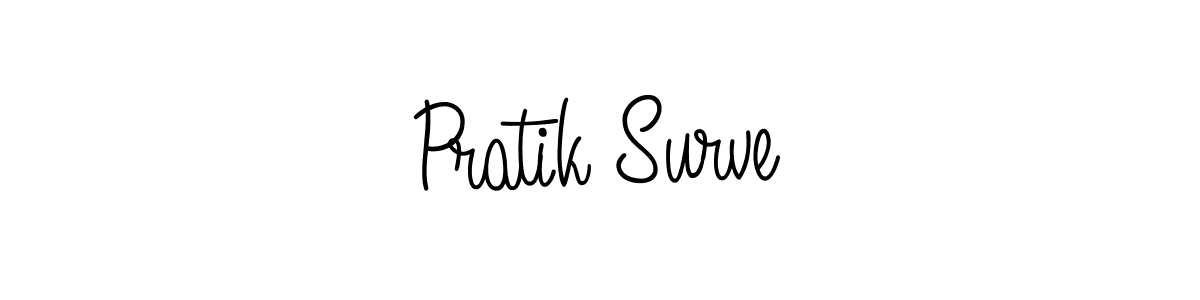 Design your own signature with our free online signature maker. With this signature software, you can create a handwritten (Angelique-Rose-font-FFP) signature for name Pratik Surve. Pratik Surve signature style 5 images and pictures png