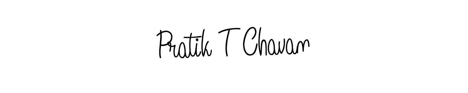 Create a beautiful signature design for name Pratik T Chavan. With this signature (Angelique-Rose-font-FFP) fonts, you can make a handwritten signature for free. Pratik T Chavan signature style 5 images and pictures png