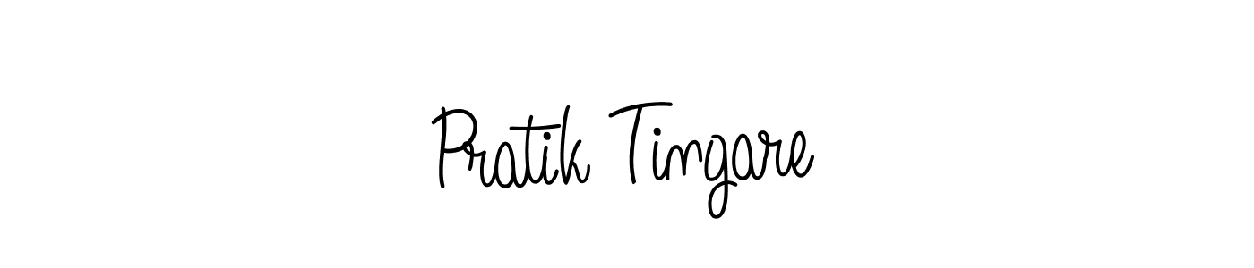How to make Pratik Tingare name signature. Use Angelique-Rose-font-FFP style for creating short signs online. This is the latest handwritten sign. Pratik Tingare signature style 5 images and pictures png