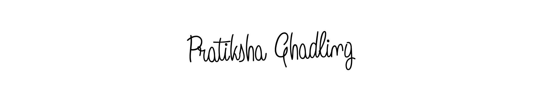 Create a beautiful signature design for name Pratiksha Ghadling. With this signature (Angelique-Rose-font-FFP) fonts, you can make a handwritten signature for free. Pratiksha Ghadling signature style 5 images and pictures png