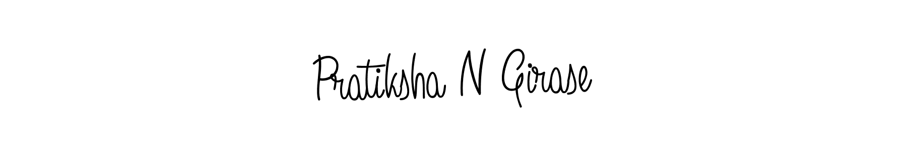 Use a signature maker to create a handwritten signature online. With this signature software, you can design (Angelique-Rose-font-FFP) your own signature for name Pratiksha N Girase. Pratiksha N Girase signature style 5 images and pictures png