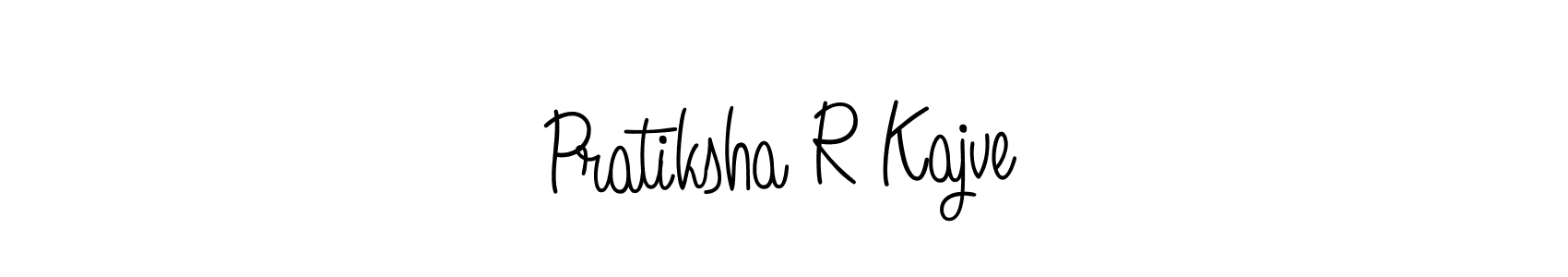 The best way (Angelique-Rose-font-FFP) to make a short signature is to pick only two or three words in your name. The name Pratiksha R Kajve include a total of six letters. For converting this name. Pratiksha R Kajve signature style 5 images and pictures png