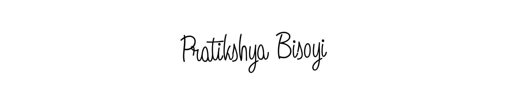How to make Pratikshya Bisoyi name signature. Use Angelique-Rose-font-FFP style for creating short signs online. This is the latest handwritten sign. Pratikshya Bisoyi signature style 5 images and pictures png