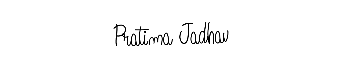 How to Draw Pratima Jadhav signature style? Angelique-Rose-font-FFP is a latest design signature styles for name Pratima Jadhav. Pratima Jadhav signature style 5 images and pictures png