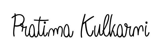 Try this chic Pratima Kulkarni handwritten sign style. Using Angelique-Rose-font-FFP font elements, it gives your name a sleek, memorable identity. Pratima Kulkarni signature style 5 images and pictures png