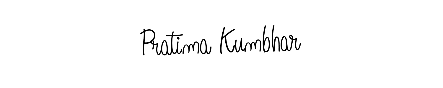 You should practise on your own different ways (Angelique-Rose-font-FFP) to write your name (Pratima Kumbhar) in signature. don't let someone else do it for you. Pratima Kumbhar signature style 5 images and pictures png