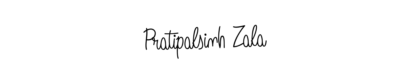 Pratipalsinh Zala stylish signature style. Best Handwritten Sign (Angelique-Rose-font-FFP) for my name. Handwritten Signature Collection Ideas for my name Pratipalsinh Zala. Pratipalsinh Zala signature style 5 images and pictures png