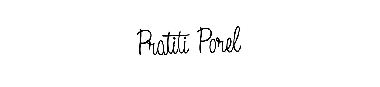 How to make Pratiti Porel name signature. Use Angelique-Rose-font-FFP style for creating short signs online. This is the latest handwritten sign. Pratiti Porel signature style 5 images and pictures png