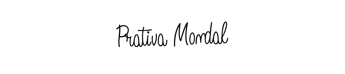 The best way (Angelique-Rose-font-FFP) to make a short signature is to pick only two or three words in your name. The name Prativa Mondal include a total of six letters. For converting this name. Prativa Mondal signature style 5 images and pictures png