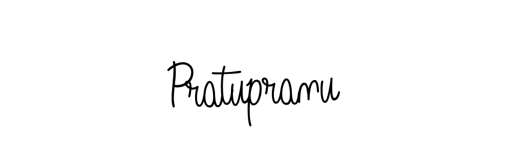 Design your own signature with our free online signature maker. With this signature software, you can create a handwritten (Angelique-Rose-font-FFP) signature for name Pratupranu. Pratupranu signature style 5 images and pictures png