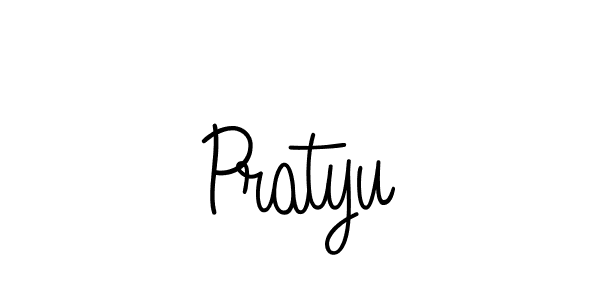 Design your own signature with our free online signature maker. With this signature software, you can create a handwritten (Angelique-Rose-font-FFP) signature for name Pratyu. Pratyu signature style 5 images and pictures png