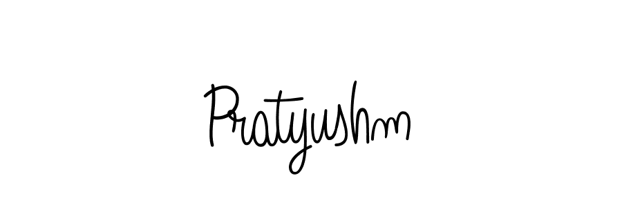 Use a signature maker to create a handwritten signature online. With this signature software, you can design (Angelique-Rose-font-FFP) your own signature for name Pratyushm. Pratyushm signature style 5 images and pictures png