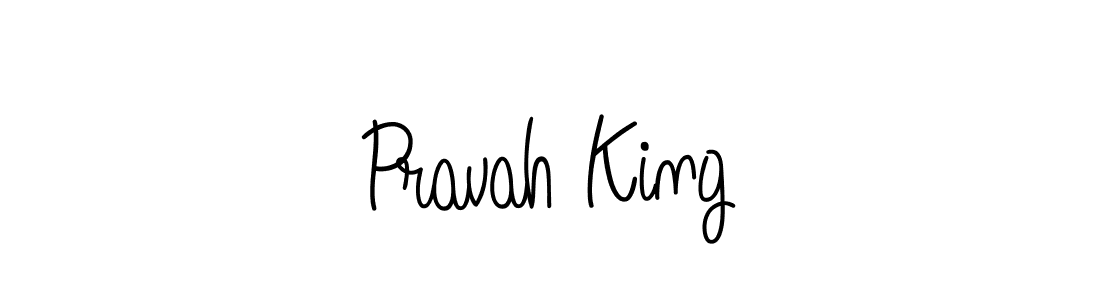 Create a beautiful signature design for name Pravah King. With this signature (Angelique-Rose-font-FFP) fonts, you can make a handwritten signature for free. Pravah King signature style 5 images and pictures png