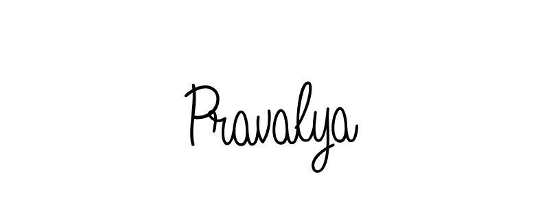 Create a beautiful signature design for name Pravalya. With this signature (Angelique-Rose-font-FFP) fonts, you can make a handwritten signature for free. Pravalya signature style 5 images and pictures png