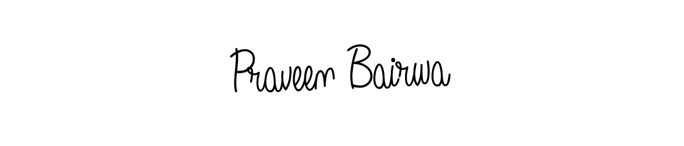 Praveen Bairwa stylish signature style. Best Handwritten Sign (Angelique-Rose-font-FFP) for my name. Handwritten Signature Collection Ideas for my name Praveen Bairwa. Praveen Bairwa signature style 5 images and pictures png