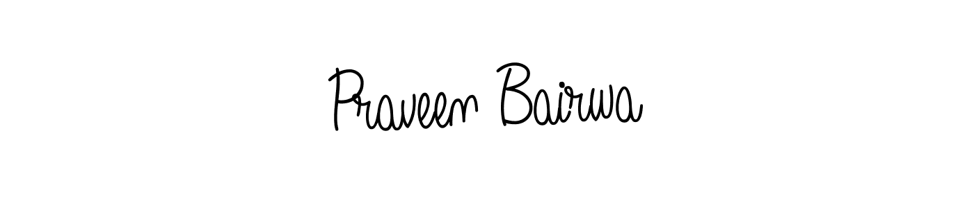 Design your own signature with our free online signature maker. With this signature software, you can create a handwritten (Angelique-Rose-font-FFP) signature for name Praveen Bairwa. Praveen Bairwa signature style 5 images and pictures png
