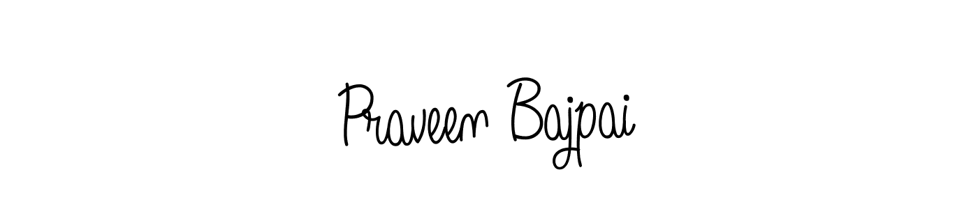 How to make Praveen Bajpai name signature. Use Angelique-Rose-font-FFP style for creating short signs online. This is the latest handwritten sign. Praveen Bajpai signature style 5 images and pictures png