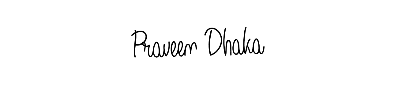 Praveen Dhaka stylish signature style. Best Handwritten Sign (Angelique-Rose-font-FFP) for my name. Handwritten Signature Collection Ideas for my name Praveen Dhaka. Praveen Dhaka signature style 5 images and pictures png