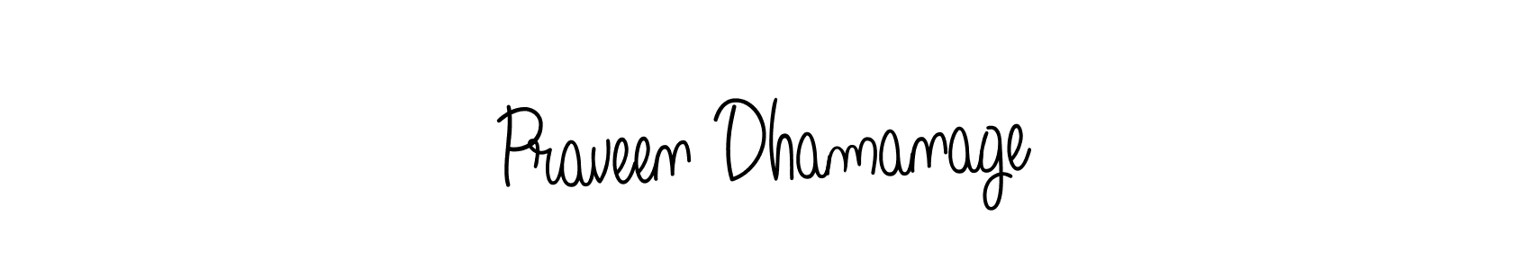 How to Draw Praveen Dhamanage signature style? Angelique-Rose-font-FFP is a latest design signature styles for name Praveen Dhamanage. Praveen Dhamanage signature style 5 images and pictures png