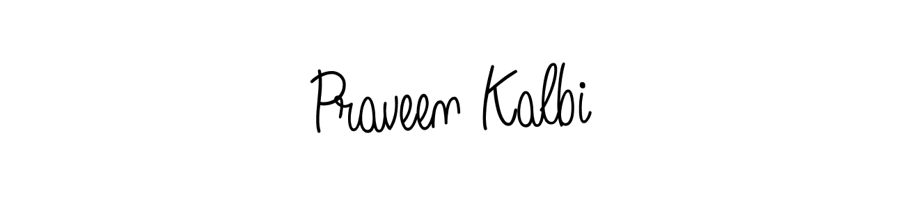 Create a beautiful signature design for name Praveen Kalbi. With this signature (Angelique-Rose-font-FFP) fonts, you can make a handwritten signature for free. Praveen Kalbi signature style 5 images and pictures png