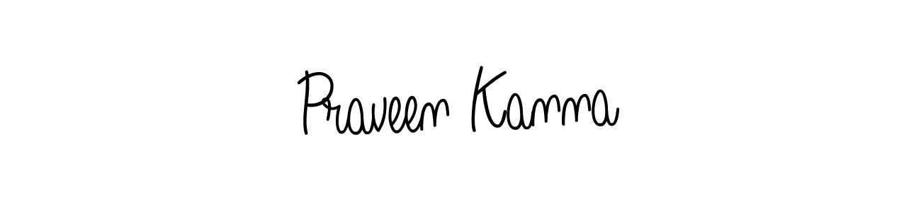 Design your own signature with our free online signature maker. With this signature software, you can create a handwritten (Angelique-Rose-font-FFP) signature for name Praveen Kanna. Praveen Kanna signature style 5 images and pictures png