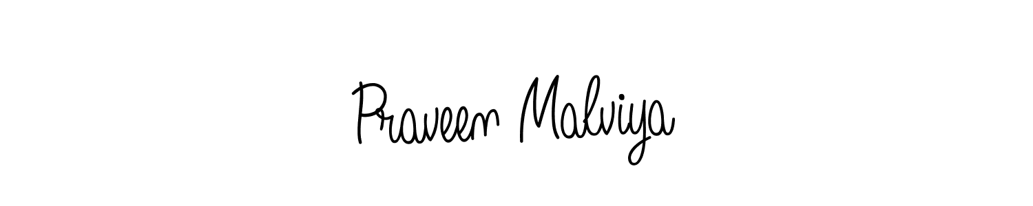 Make a beautiful signature design for name Praveen Malviya. With this signature (Angelique-Rose-font-FFP) style, you can create a handwritten signature for free. Praveen Malviya signature style 5 images and pictures png