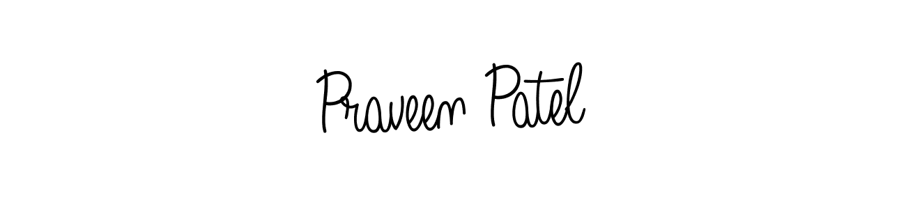 Praveen Patel stylish signature style. Best Handwritten Sign (Angelique-Rose-font-FFP) for my name. Handwritten Signature Collection Ideas for my name Praveen Patel. Praveen Patel signature style 5 images and pictures png