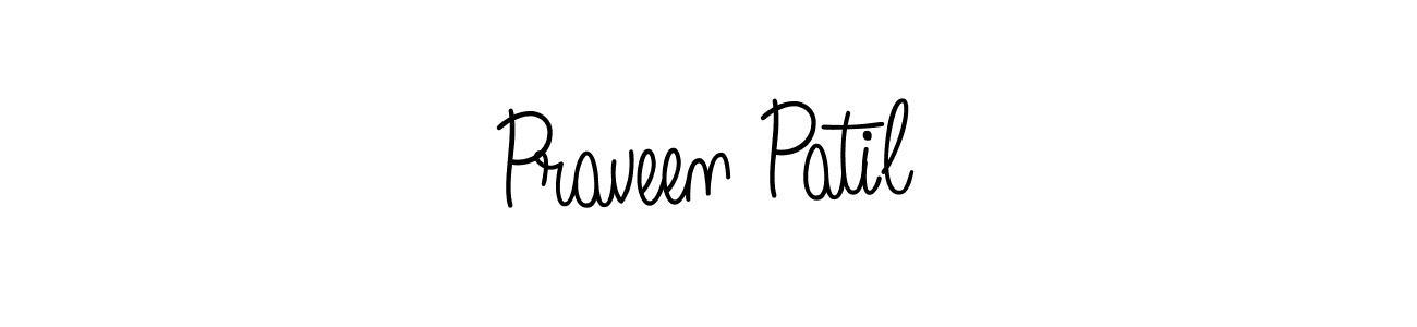 How to make Praveen Patil name signature. Use Angelique-Rose-font-FFP style for creating short signs online. This is the latest handwritten sign. Praveen Patil signature style 5 images and pictures png