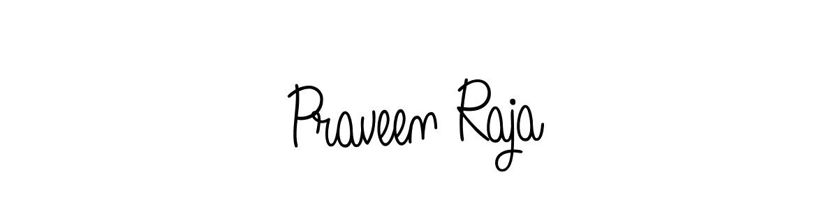 Make a beautiful signature design for name Praveen Raja. With this signature (Angelique-Rose-font-FFP) style, you can create a handwritten signature for free. Praveen Raja signature style 5 images and pictures png