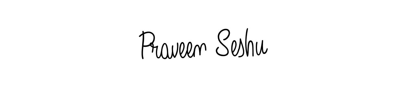 How to make Praveen Seshu name signature. Use Angelique-Rose-font-FFP style for creating short signs online. This is the latest handwritten sign. Praveen Seshu signature style 5 images and pictures png