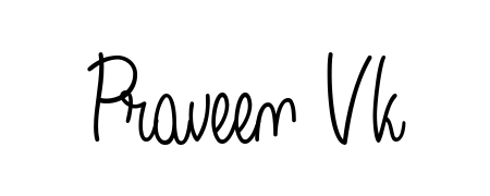 Make a beautiful signature design for name Praveen Vk. With this signature (Angelique-Rose-font-FFP) style, you can create a handwritten signature for free. Praveen Vk signature style 5 images and pictures png