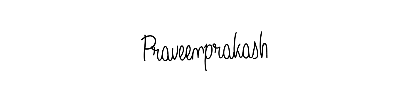 Praveenprakash stylish signature style. Best Handwritten Sign (Angelique-Rose-font-FFP) for my name. Handwritten Signature Collection Ideas for my name Praveenprakash. Praveenprakash signature style 5 images and pictures png