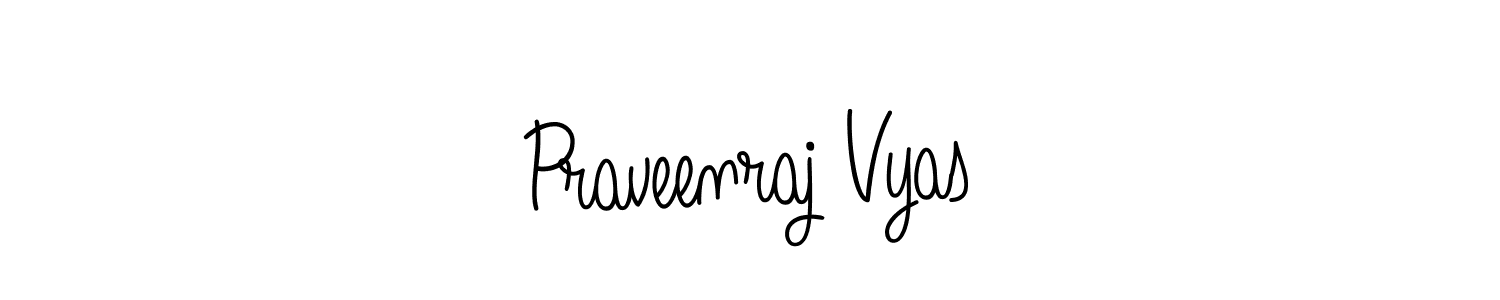 Use a signature maker to create a handwritten signature online. With this signature software, you can design (Angelique-Rose-font-FFP) your own signature for name Praveenraj Vyas. Praveenraj Vyas signature style 5 images and pictures png