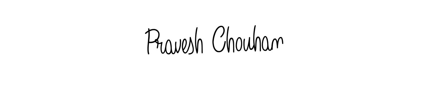 How to make Pravesh Chouhan name signature. Use Angelique-Rose-font-FFP style for creating short signs online. This is the latest handwritten sign. Pravesh Chouhan signature style 5 images and pictures png