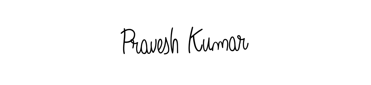 Create a beautiful signature design for name Pravesh Kumar. With this signature (Angelique-Rose-font-FFP) fonts, you can make a handwritten signature for free. Pravesh Kumar signature style 5 images and pictures png