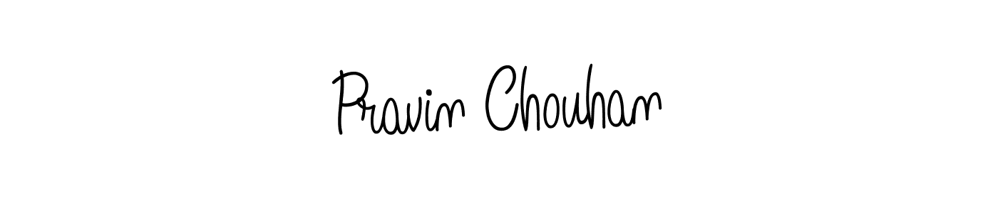 The best way (Angelique-Rose-font-FFP) to make a short signature is to pick only two or three words in your name. The name Pravin Chouhan include a total of six letters. For converting this name. Pravin Chouhan signature style 5 images and pictures png
