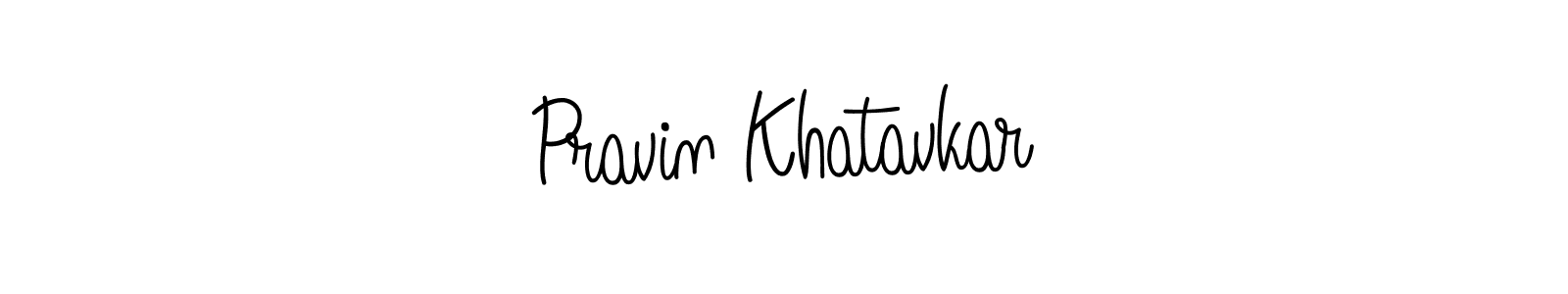 Use a signature maker to create a handwritten signature online. With this signature software, you can design (Angelique-Rose-font-FFP) your own signature for name Pravin Khatavkar. Pravin Khatavkar signature style 5 images and pictures png