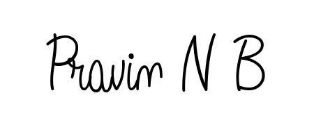 Design your own signature with our free online signature maker. With this signature software, you can create a handwritten (Angelique-Rose-font-FFP) signature for name Pravin N B. Pravin N B signature style 5 images and pictures png