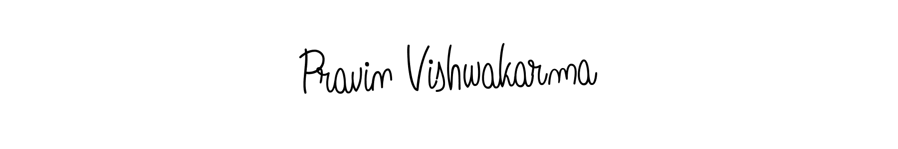 Design your own signature with our free online signature maker. With this signature software, you can create a handwritten (Angelique-Rose-font-FFP) signature for name Pravin Vishwakarma. Pravin Vishwakarma signature style 5 images and pictures png