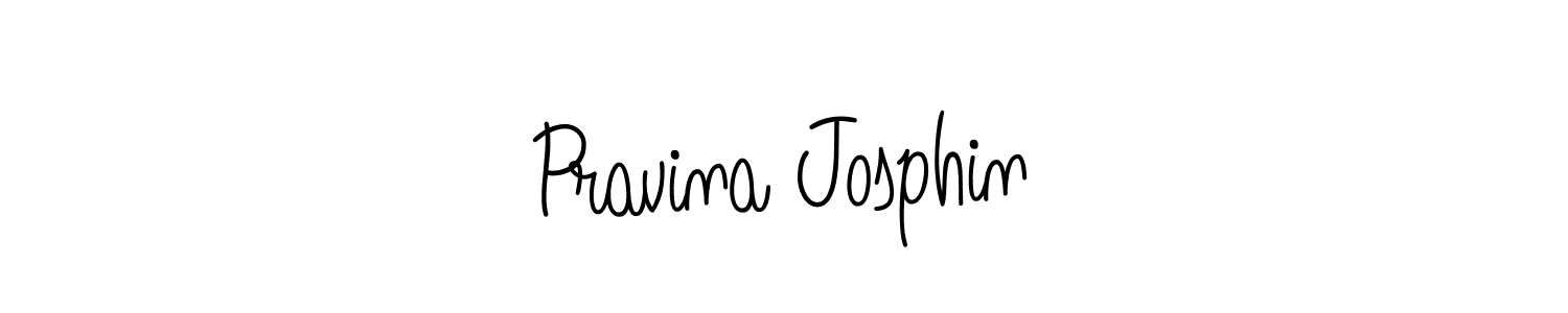 Make a beautiful signature design for name Pravina Josphin. With this signature (Angelique-Rose-font-FFP) style, you can create a handwritten signature for free. Pravina Josphin signature style 5 images and pictures png