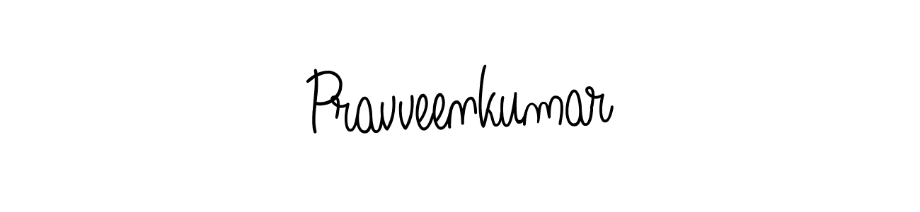 How to make Pravveenkumar name signature. Use Angelique-Rose-font-FFP style for creating short signs online. This is the latest handwritten sign. Pravveenkumar signature style 5 images and pictures png