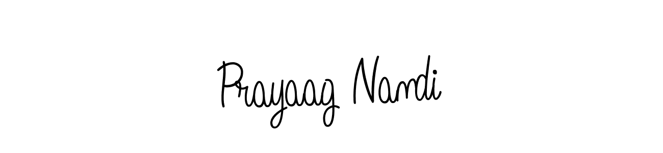 Also we have Prayaag Nandi name is the best signature style. Create professional handwritten signature collection using Angelique-Rose-font-FFP autograph style. Prayaag Nandi signature style 5 images and pictures png